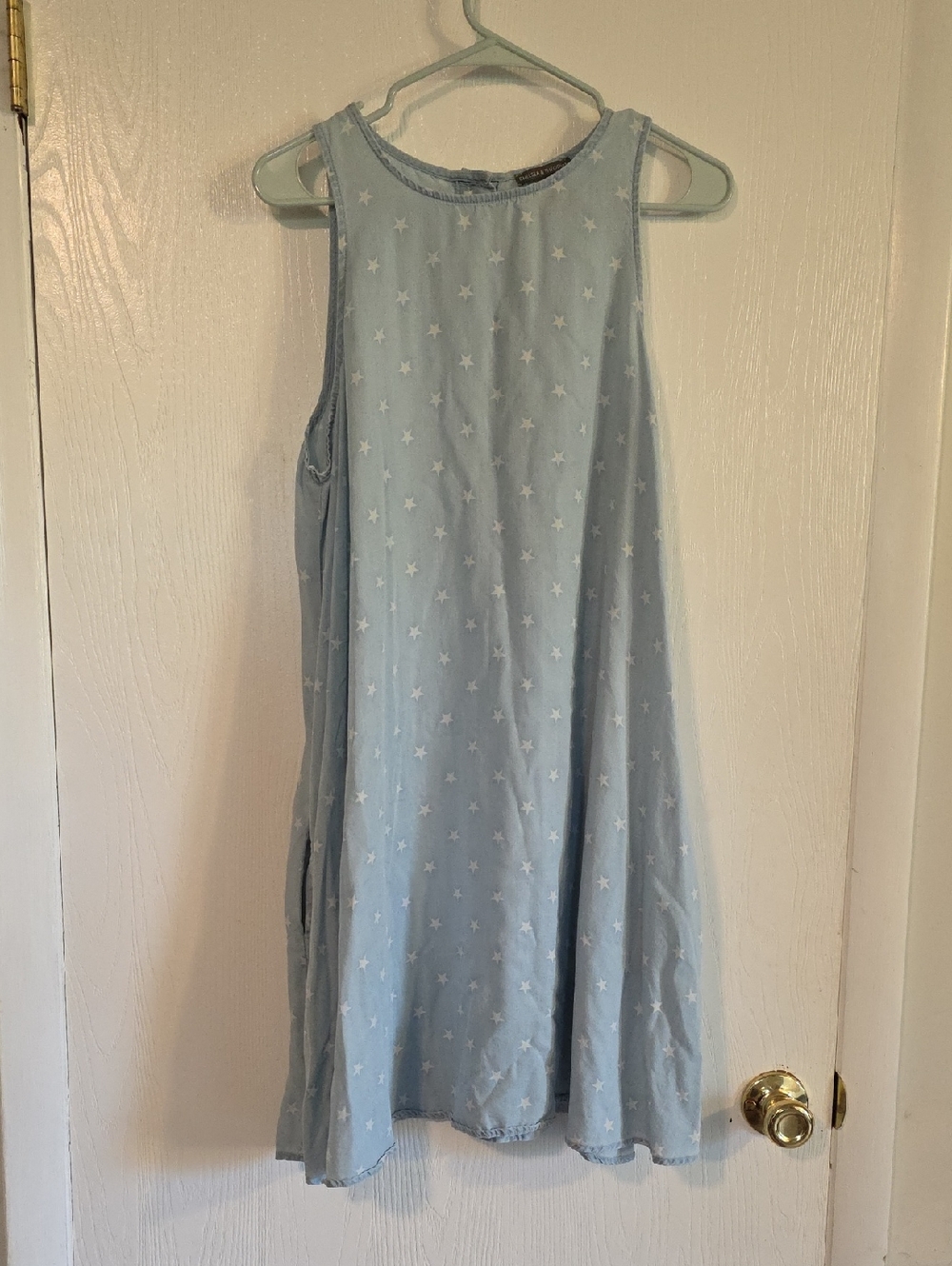 Chelsea & Theodore Light Blue Star Sleeveless Dress